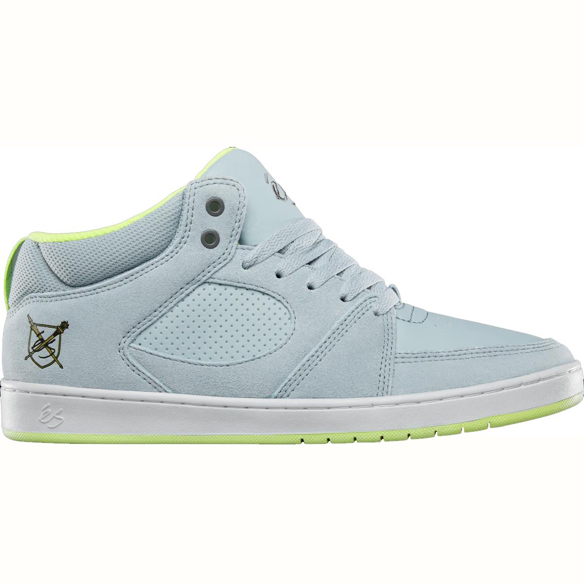 E's Accel Slim Mid X Carlsbad Blue Grey White Skate Shoes