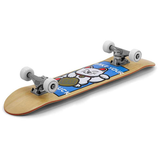 Enuff Lucky Cat Complete Skateboard 92A Medium Wheels Mini Natural 7.25"