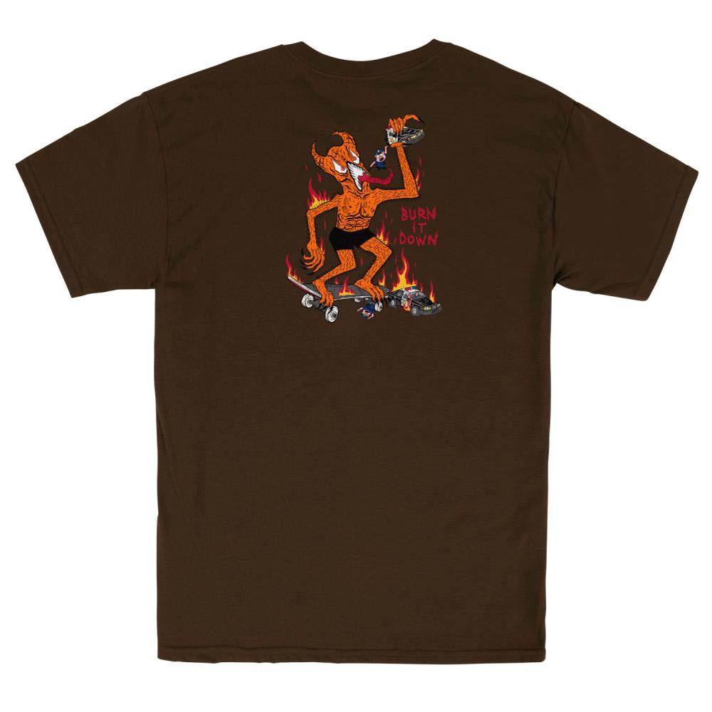 Thrasher Magazine T-Shirt Burn it Down Dark Chocolate