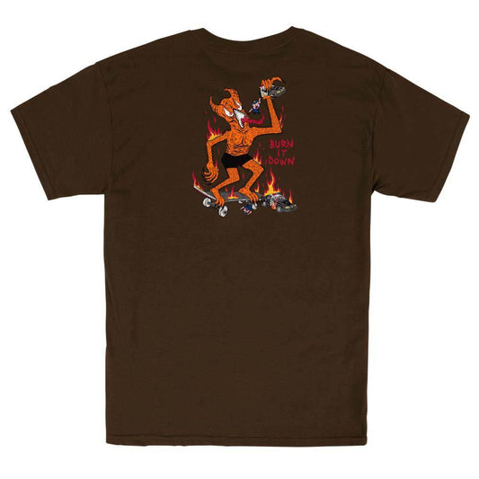 Thrasher Magazine T-Shirt Burn it Down Dark Chocolate