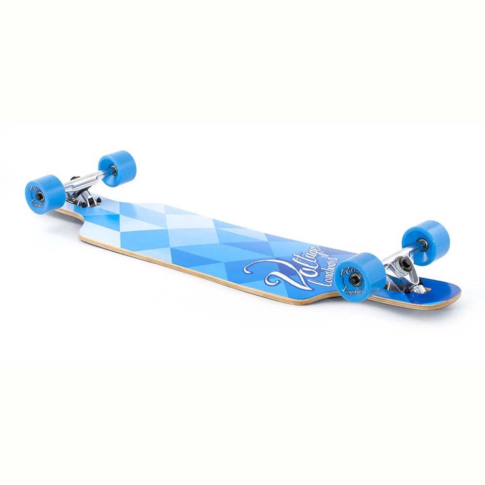 Voltage Skateboards DT Factory Complete Longboard Skateboard Blue White 39"