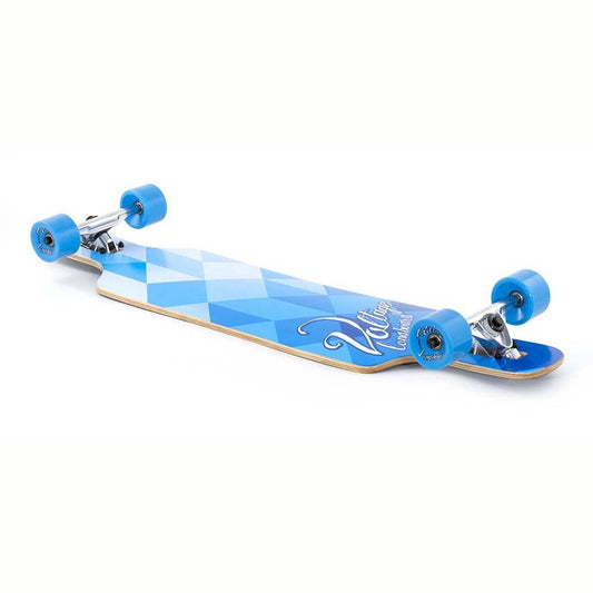 Voltage Skateboards DT Factory Complete Longboard Skateboard Blue White 39"