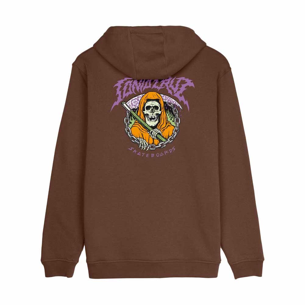 Santa Cruz Out Of Time Hooded Sweatshirt Coffee Brown