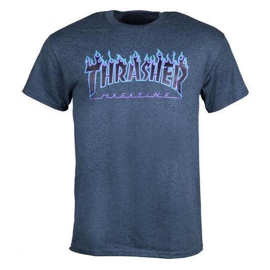 Thrasher Magazine Flame Logo Dark Heather T-Shirt