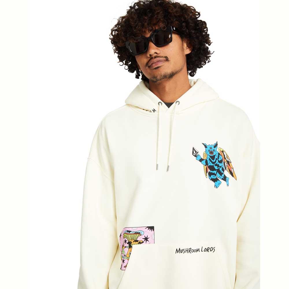 Volcom FA Bob Mollema 2 Pullover Hooded Sweatshirt Light Beige