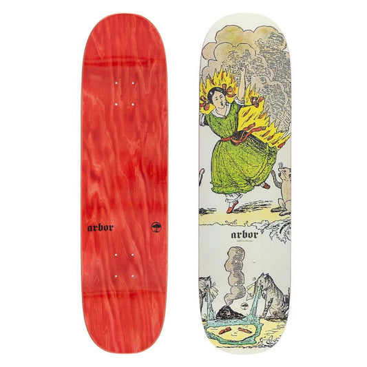 Arbor Pro Skateboard Deck Amelia 8.5 Fable Multi 8.5"