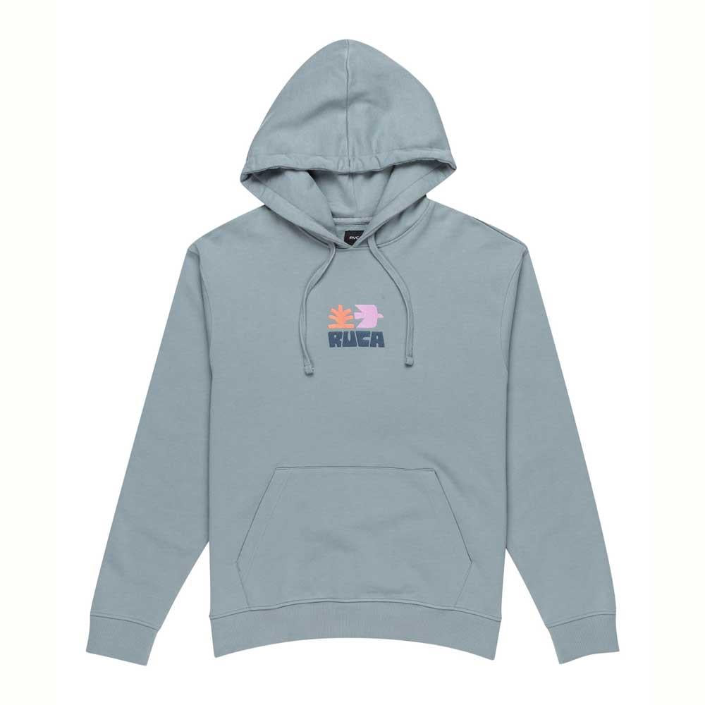 RVCA Mosaic Hooded Sweatshirt Lead Blue