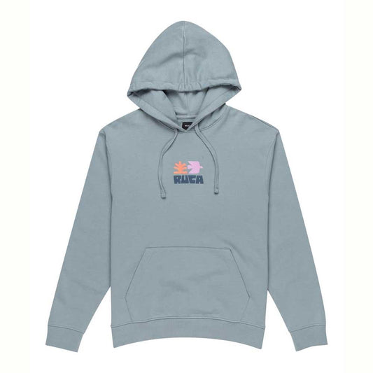 RVCA Mosaic Hooded Sweatshirt Lead Blue