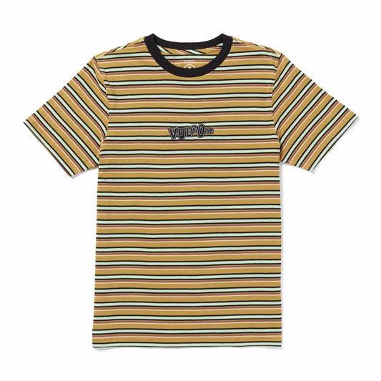 Volcom Bright N Early Crewneck T-shirt Short Sleeve Mustard