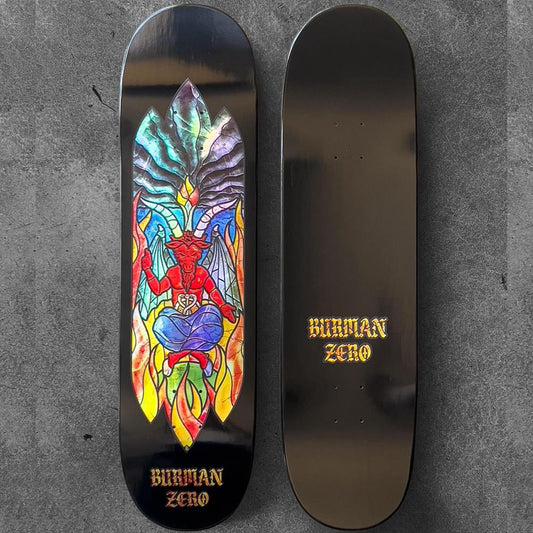 Zero Skateboard Deck Stained Glass Burman Black 8.5"