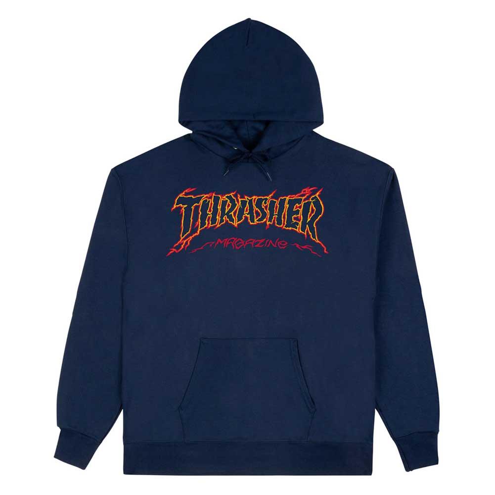 Thrasher Cracked By ExTeenager Hooded Sweatshirt Navy