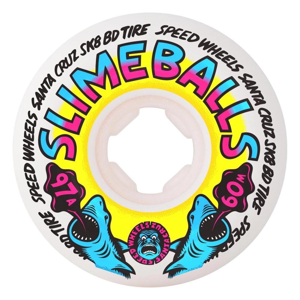 Slime Balls Skateboard Wheels Hertiage Shark Spew Vomits 97 White 60mm
