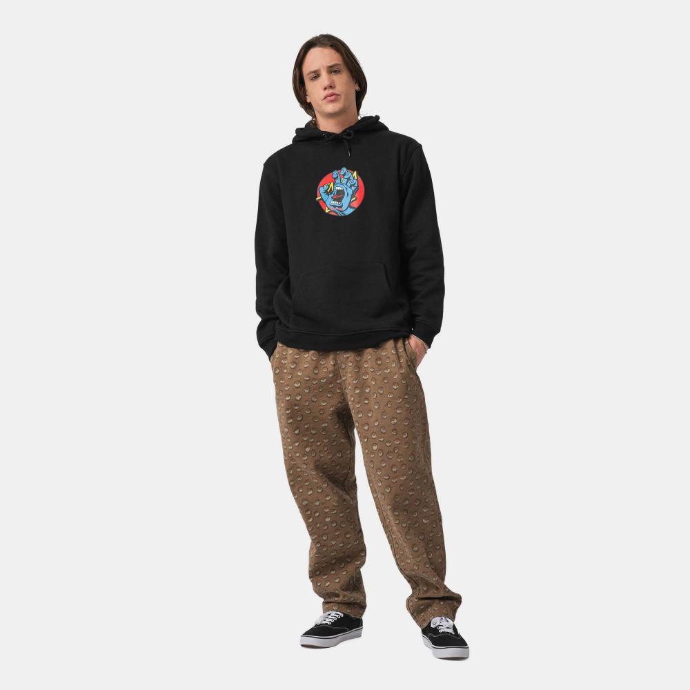 Santa Cruz Hooded Hand Dot Front Black Medium