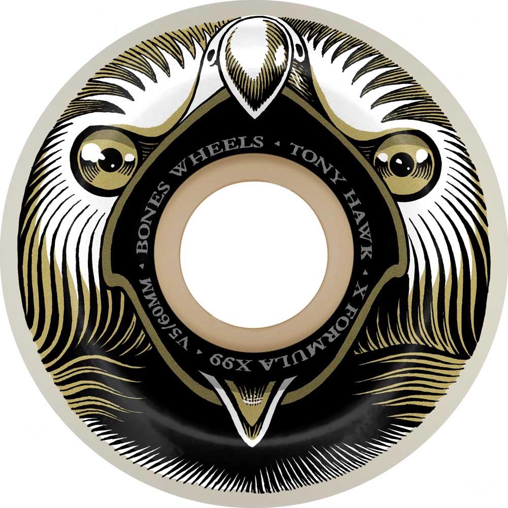 BONES Wheels Hawk "Beak & Destroy" V5 Sidecut X-Formula Skateboard Wheels 60mm 99a