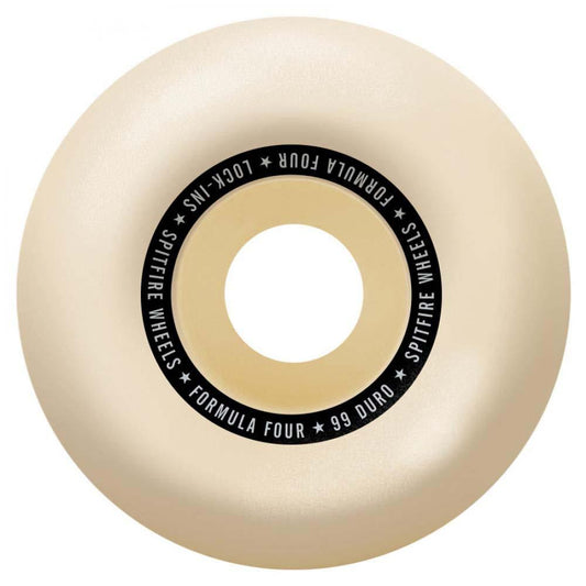 Spitfire Formula Four Skateboard Wheels Lock Ins 99DU Natural 53mm