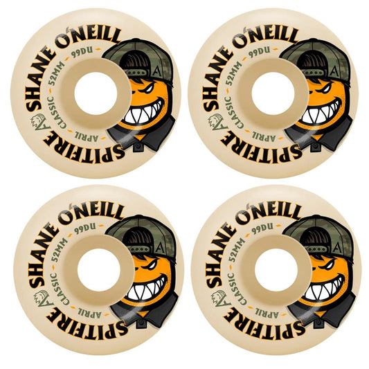 Spitfire x April Fomula 4 Shane Oneill Classic 52mm Skateboard Wheels Natural 99a