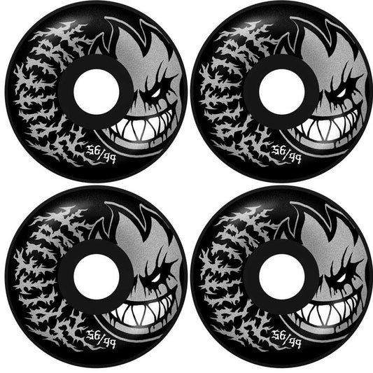 Spitfire Formula Four Skateboard Wheels Deathmask II Bighead Radial Full Black 56mm 99a