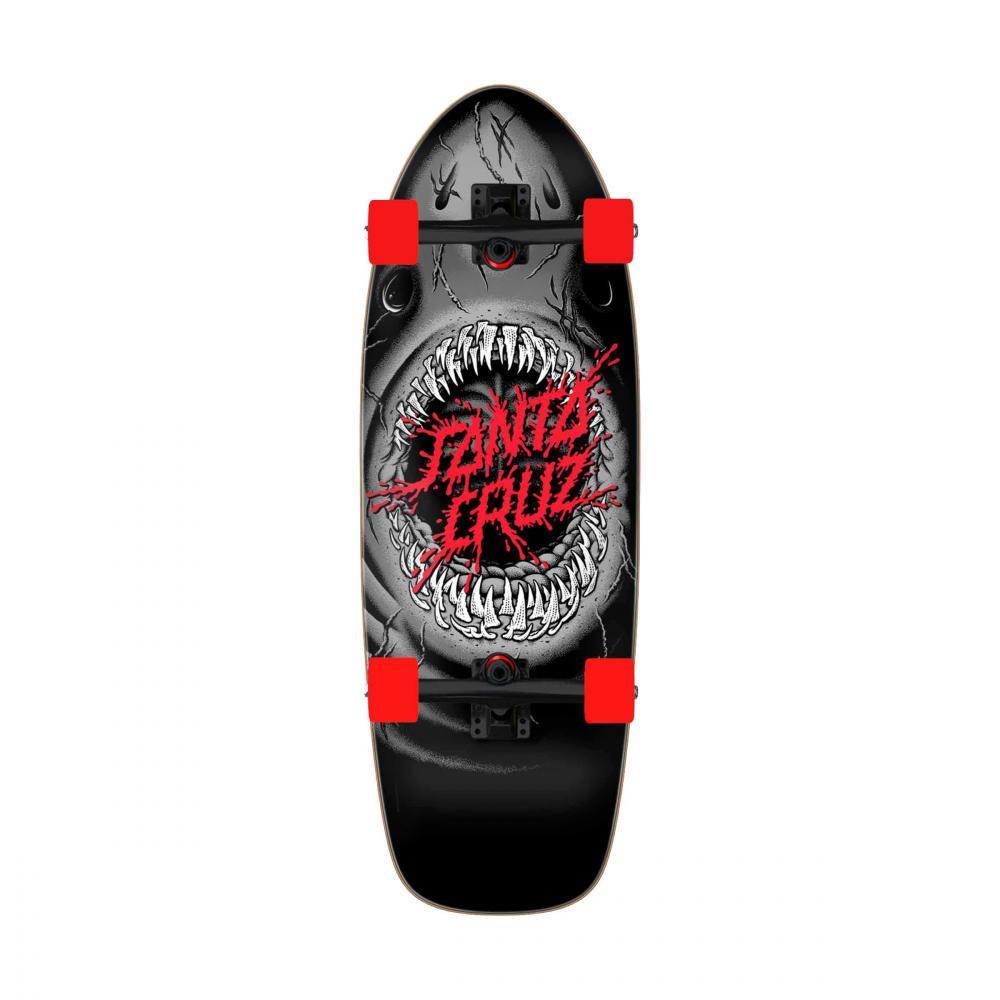 Santa Cruz Cruzer Pigalodon Factory Skateboard Black Red 10.54"