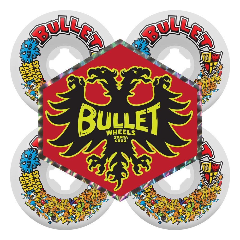 Slime Balls Skateboard Wheels Bullet Riot Vomits 97a White 60mm