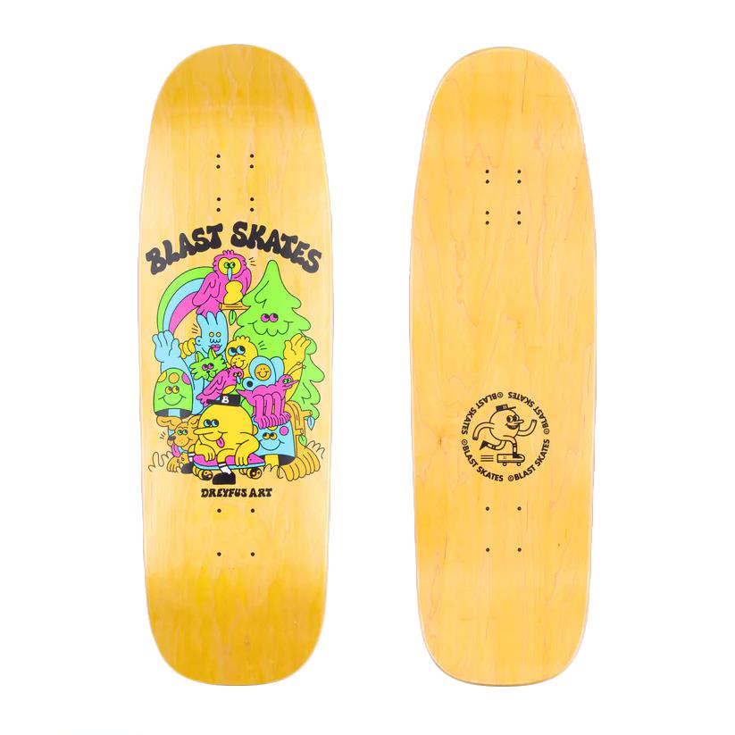 Blast Skates Custom Blast Shape Dreyfus Art Skateboard Deck 9.5"