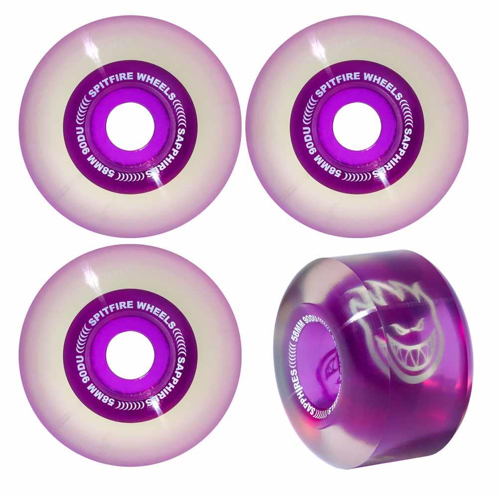 Spitfire Skateboard Wheels Sapphire 90DU Outer Core Purple 58mm