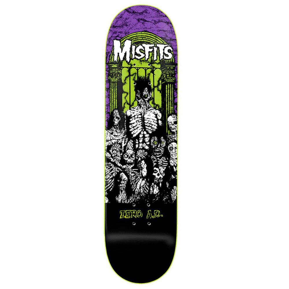Zero Misfits Earth A.D. 8.5"Green Dipped Skateboard Deck 8.5"
