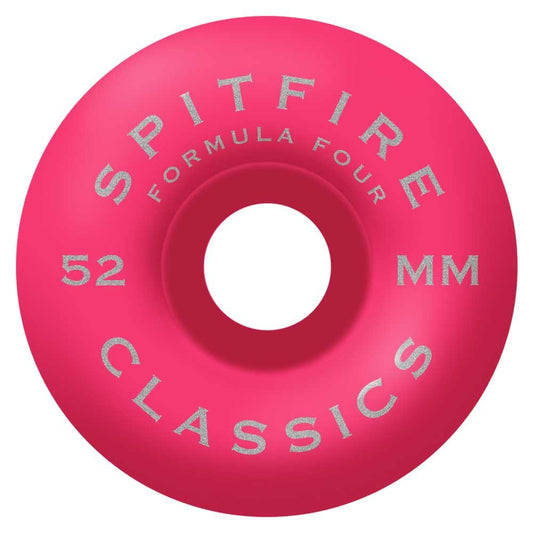 Spitfire Team Floral Skateboard Wheels Formula Four 99A Classic Pink 52mm
