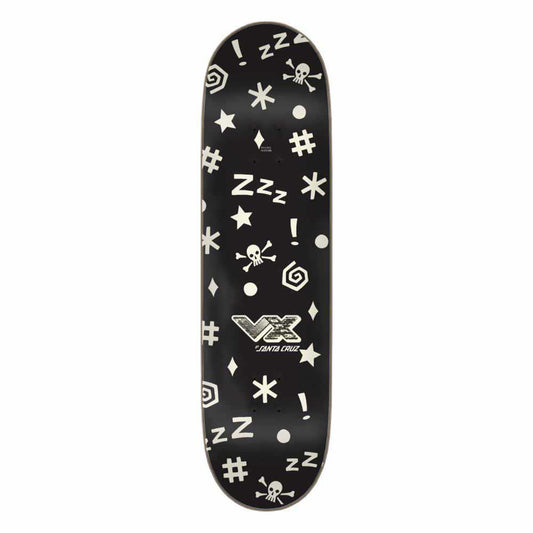 Santa Cruz VX Skateboard Deck Wooten Fever Dream Black/Cream 8.5"