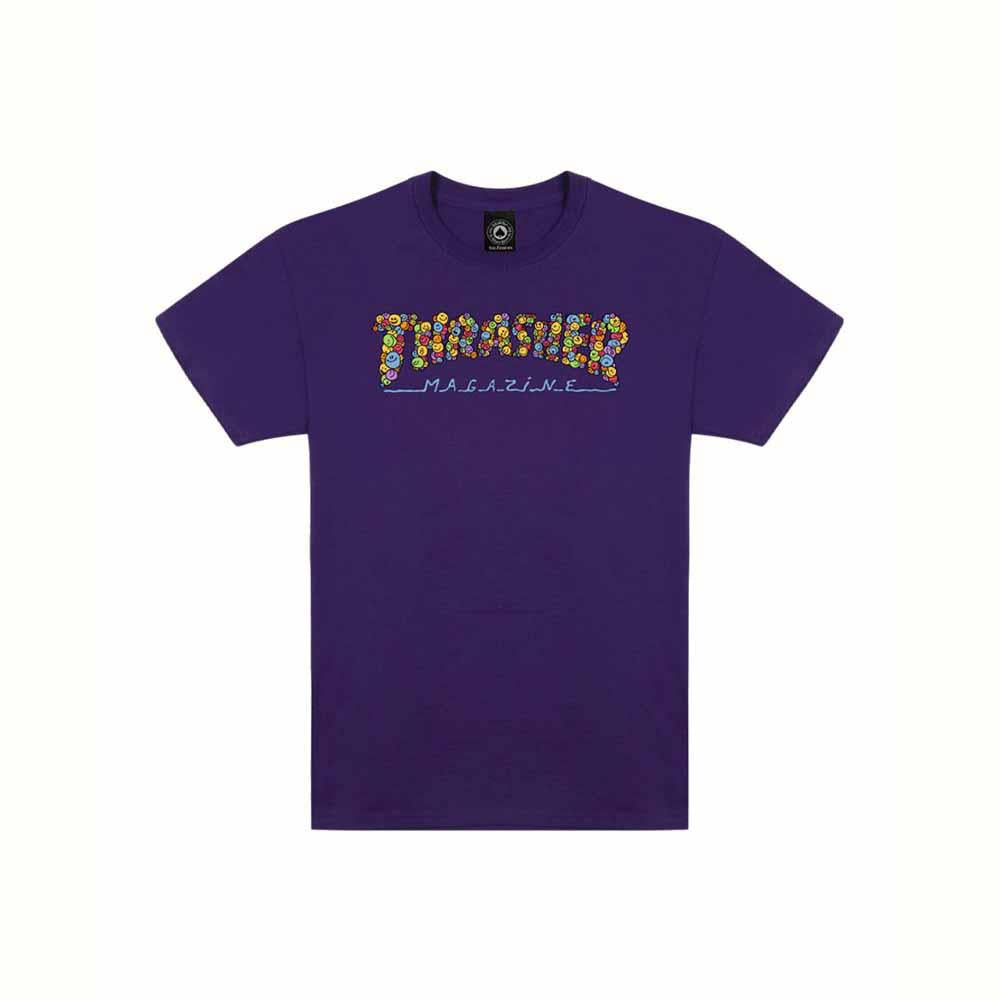 Thrasher Magazine Smile By Spanky T-Shirt Purple