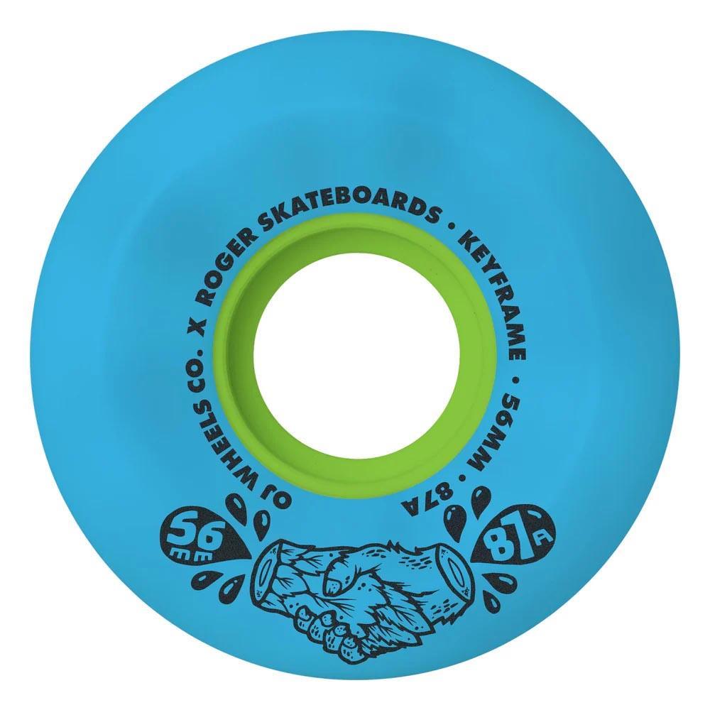 OJ Soft Skateboard Wheels Rojers Keyframe 87a Blue 56mm