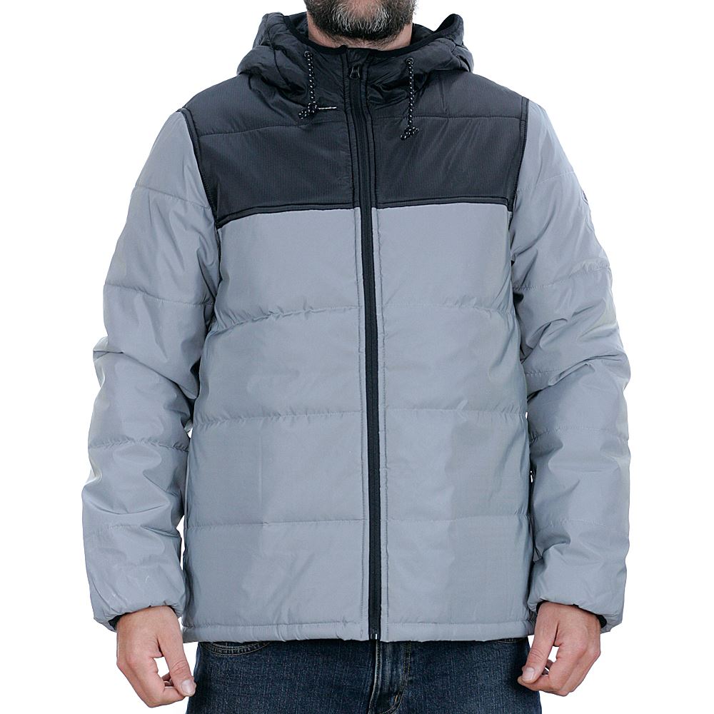 Element Alder Heavy Puff Jacket Black Grey Reflective