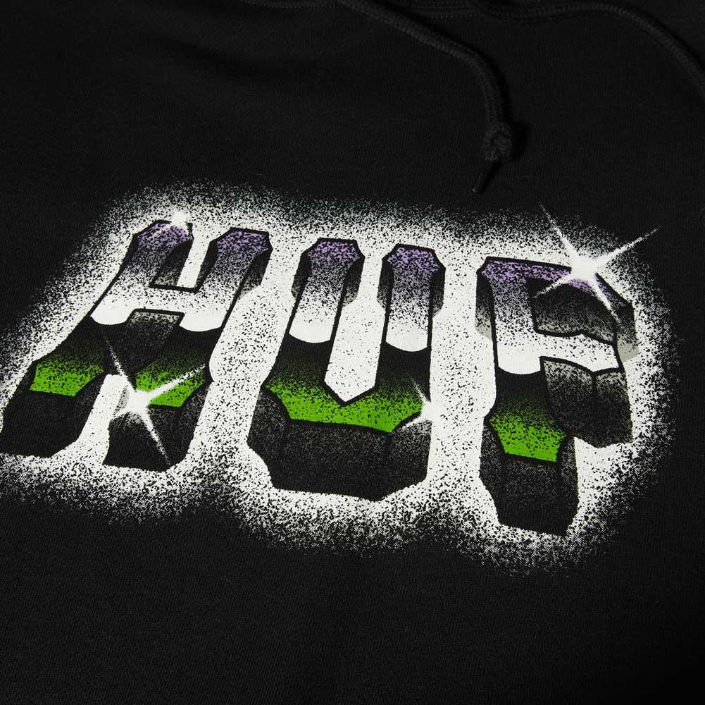 HUF Chrome Grit Pullover Hooded Sweatshirt Black