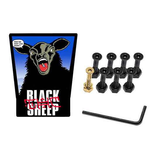 The Hardware Company THC X Black Sheep Blakira Skateboard Nuts & Bolts 1" Allen Key & Sticker