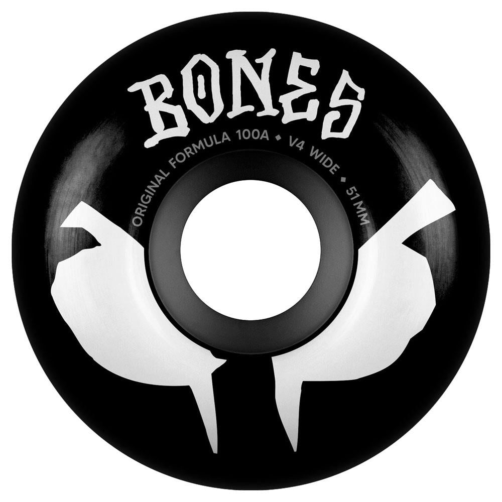 BONES Skateboard Wheels OG Formula V4 Wide Black SP26 54mm 100A