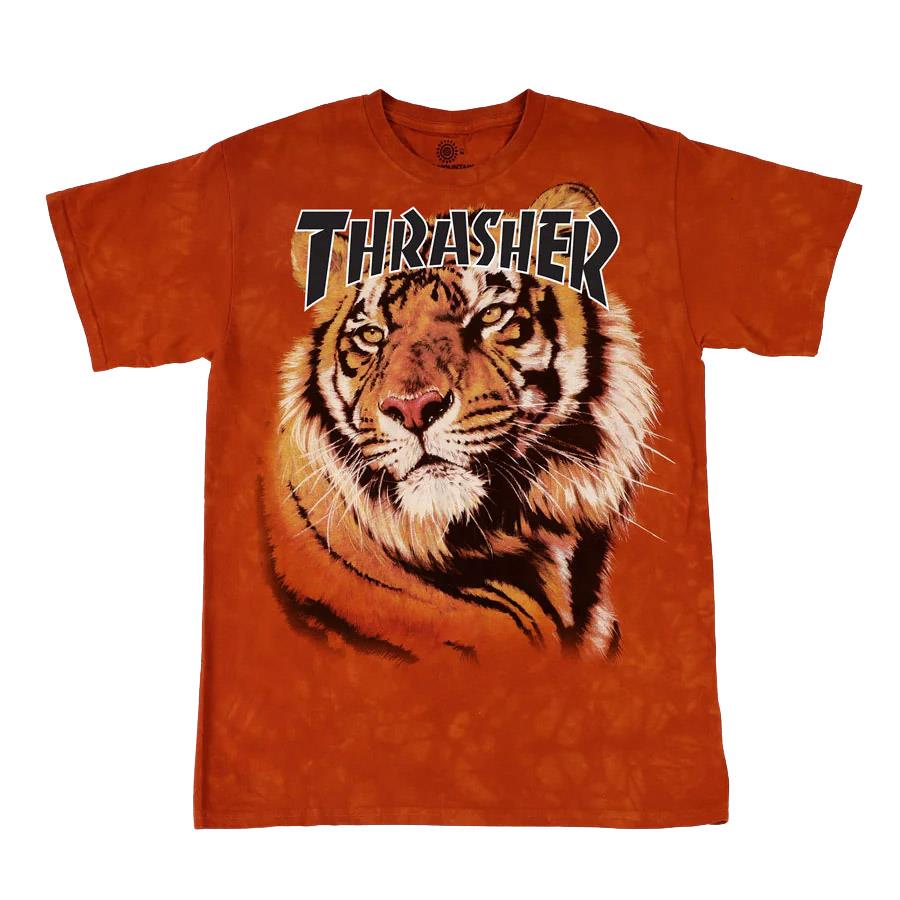 Thrasher Skateboard Magazine Tiger T-Shirt Orange