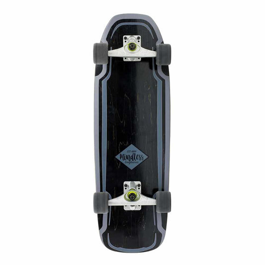 Mindless MS1000 Surf Skate Complete Skateboard 9.5" Black