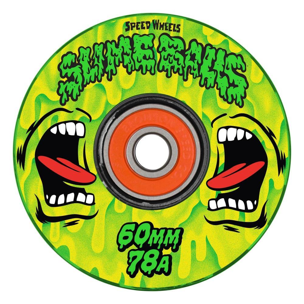 Slime Balls Skateboard Wheels Light Ups Screaming Slime 78a Green 60mm