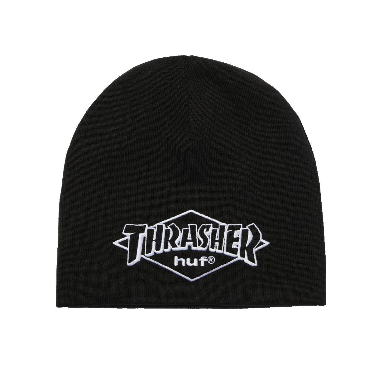 HUF x Thrasher Meltdown Reversible Beanie Black