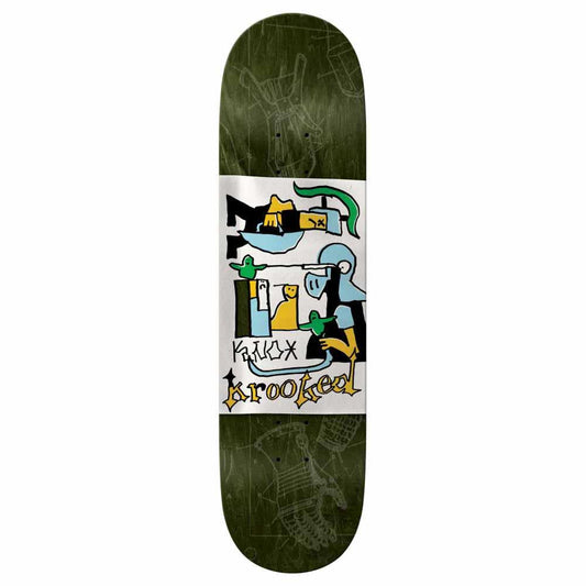 Krooked Pro Skateboard Deck Knox Grenadier Green 8.28"