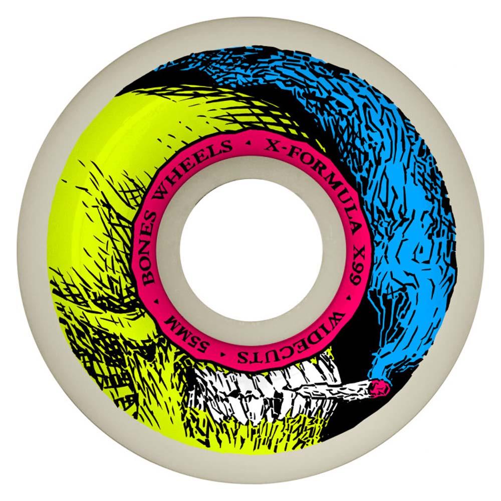 BONES Smokin Skull V6 Widecut Skateboard Wheels 55mm 99A