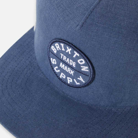 Brixton Oath MP Trucker Cap One Size Blue Chambray White