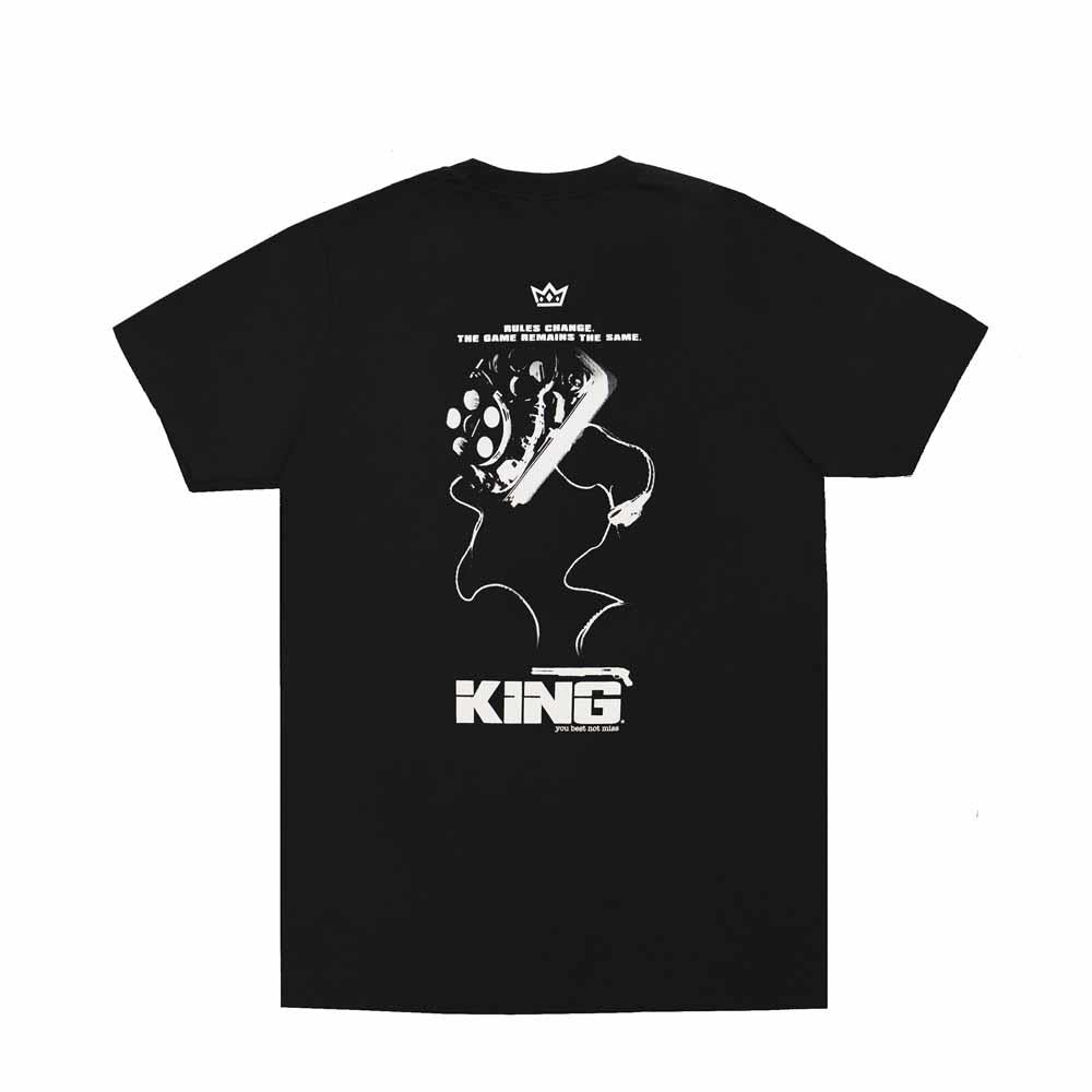 King Skateboards King Rules T-Shirt Black White Red