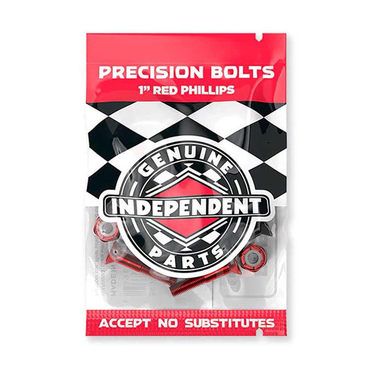 Indy Independent Skateboard Bolts Phillips Black Red 1"