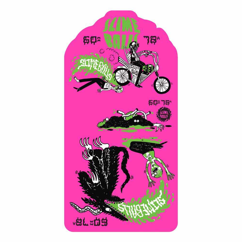Slime Balls Skateboard Wheels Jay Howell OG 78a Pink/Green Swirl 60mm