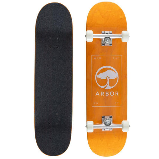 Arbor Street Complete Skateboard Logo Orange 8.25"