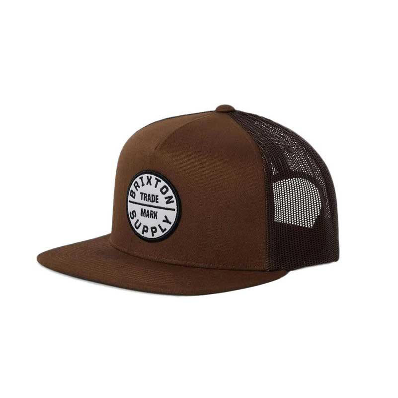 Brixton Oath Medium Profile Cap Pinecone Brown Trucker Hat One Size