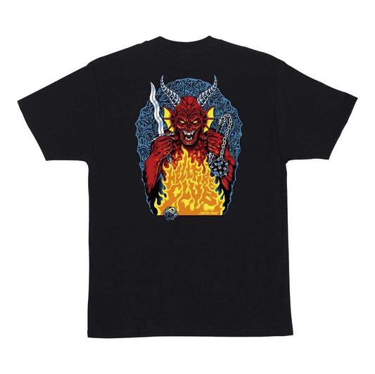 Santa Cruz X Stranger Things Hell Fire T-Shirt Black