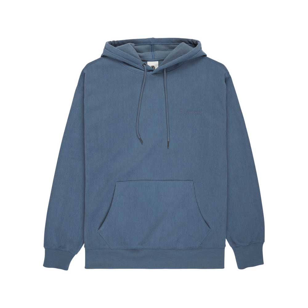 Element Serif Coruroy Pullover Hooded Sweatshirt Blue Mirage