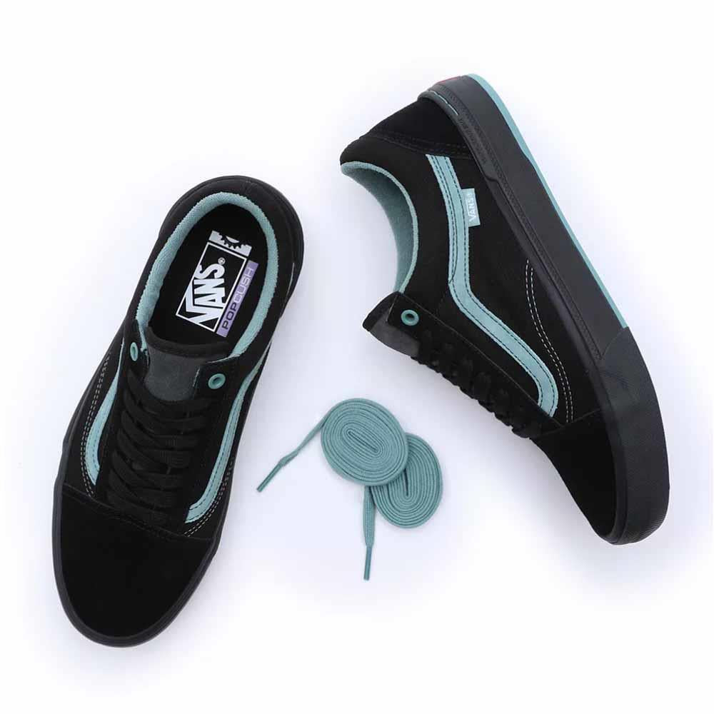 Vans BMX Old Skool Pro Skate Shoes Vulcanised Black Teal Skate Shoes