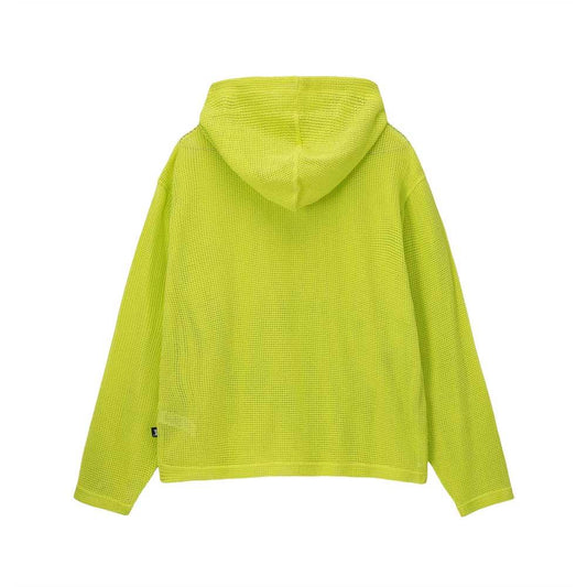 Stussy Cotton Mesh Hooded Sweatshirt Lime Green